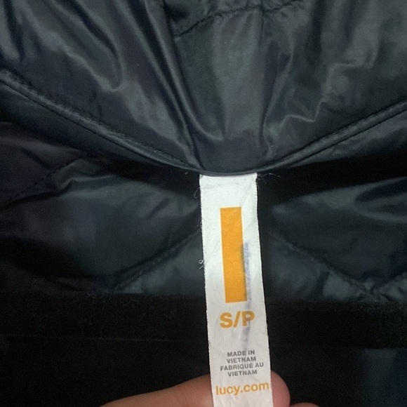 Lucy Black Lightweight Puffer Jacket Size Small - Picture 3 of 6